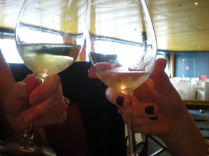 actual photo from said wine tasting. it is blurry for a reason. cheers, mom!